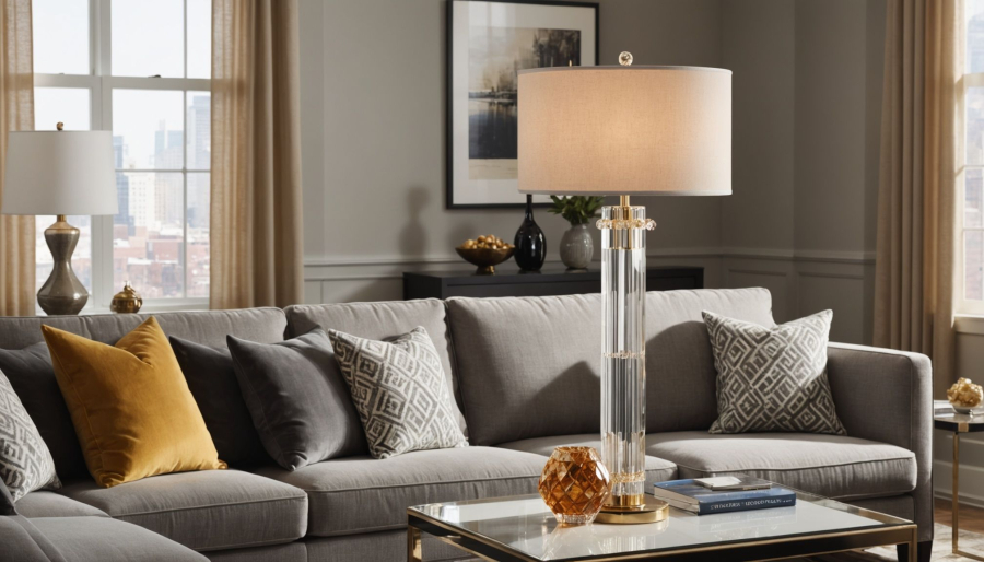 Wohnideen mit einer stilvollen kristall tischleuchte